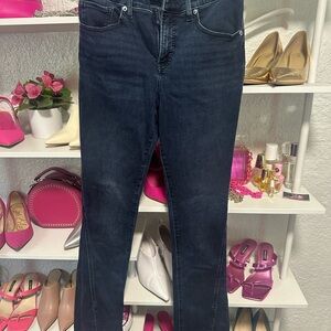Express Blue Straight Leg Jeans with Stretch